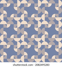 Simple and elegant geometric shapes will decorate any surface or thing and make it attractive. Rounded seamless pattern for prints, textile, web, advertising and any design projects.