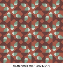 Simple and elegant geometric shapes will decorate any surface or thing and make it attractive. Rounded seamless pattern for prints, textile, web, advertising and any design projects.