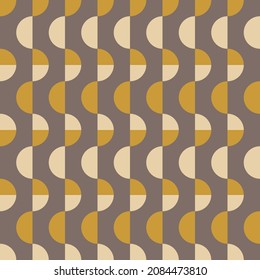Simple and elegant geometric shapes will decorate any surface or thing and make it attractive. Rounded seamless pattern for prints, textile, web, advertising and any design projects.