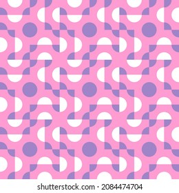 Simple and elegant geometric shapes will decorate any surface or thing and make it attractive. Rounded seamless pattern for prints, textile, web, advertising and any design projects.
