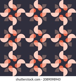 Simple and elegant geometric shapes will decorate any surface or thing and make it attractive. Rounded seamless pattern for prints, textile, web, advertising and any design projects.