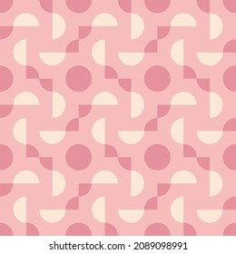 Simple and elegant geometric shapes will decorate any surface or thing and make it attractive. Rounded seamless pattern for prints, textile, web, advertising and any design projects.