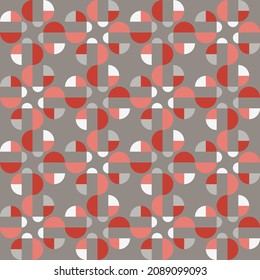 Simple and elegant geometric shapes will decorate any surface or thing and make it attractive. Rounded seamless pattern for prints, textile, web, advertising and any design projects.