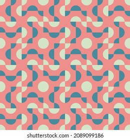 Simple and elegant geometric shapes will decorate any surface or thing and make it attractive. Rounded seamless pattern for prints, textile, web, advertising and any design projects.