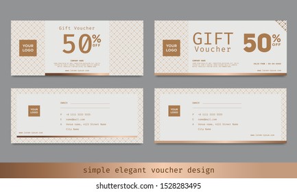 Simple Elegant Gift Voucher Sale with pattern