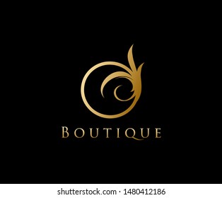 Simple elegant gold boutique logo