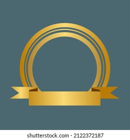 Avatar de borde de color oro simple y elegante
