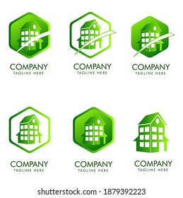 simple elegant gradient logo vector design set