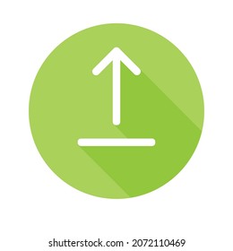 einfaches, elegantes, grünes Pfeilsymbol mit dem Upload-Button-Symbol Vector Ideen EPS10