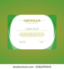 simple elegant green nature certificate