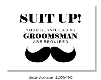 simple and elegant groomsman card