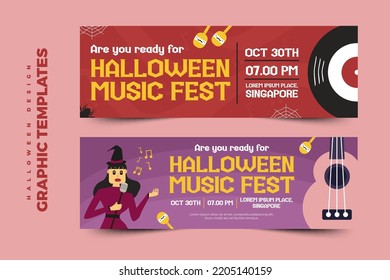 Simple and elegant Halloween graphic design template that is easy to customize