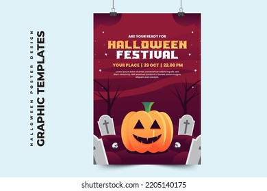 Simple and elegant Halloween graphic design template that is easy to customize