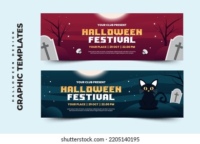 Simple and elegant Halloween graphic design template that is easy to customize