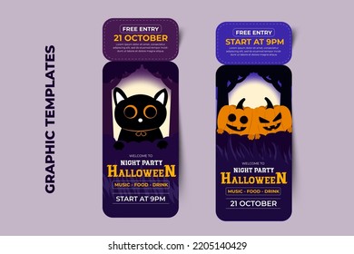 Simple and elegant Halloween graphic design template that is easy to customize