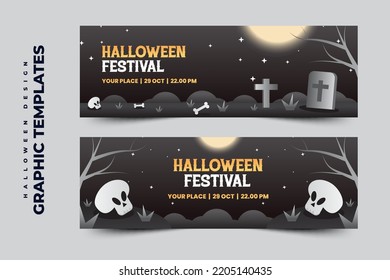 Simple and elegant Halloween graphic design template that is easy to customize