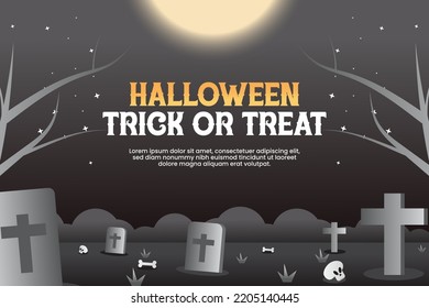 Simple and elegant Halloween graphic design template that is easy to customize