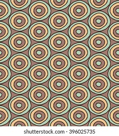 Simple elegant hand drawn circles pattern. 