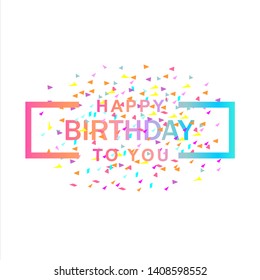 Simple and elegant Happy Birthday Colorful Template Design