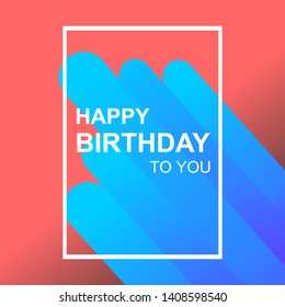 Simple and elegant Happy Birthday Flat Template Design