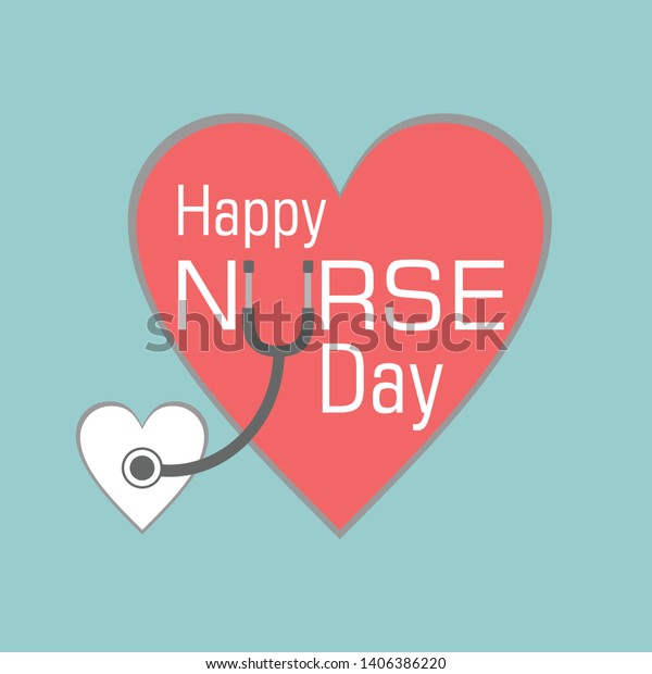 Simple Elegant Happy Nurse Day Template Stock Vector (Royalty Free ...