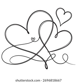 Diseño elegante simple de la forma del corazón