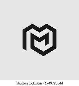 letra simple y elegante logotipo m perfecto para el logotipo de la compañía
