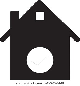 Icono de casa simple y elegante con un diseño moderno con líneas depuradas.