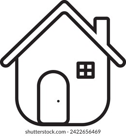 Simple and elegant home icon featuring a modern design with clean lines.