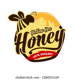 Simple and elegant Honey bee logo for your product