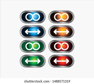Simple &  Elegant, Infinitive and Arrow Symbol, Vector Illustration EPS10