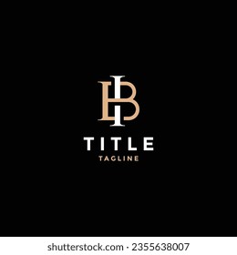 Simple and elegant initial BI or IB logotype concept