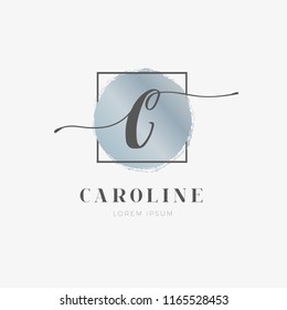 Simple Elegant Initial Letter C Logo Type Sign Symbol Icon