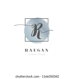 Simple Elegant Initial Letter R Logo Type Sign Symbol Icon