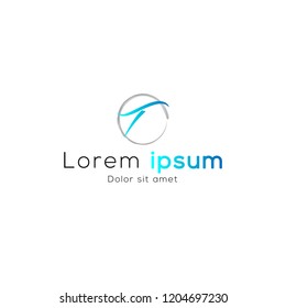 
Simple Elegant Initial Letter Type T Logo Sign Symbol Icon