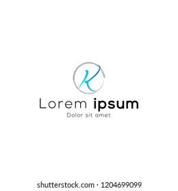 
Simple Elegant Initial Letter Type K R Logo Sign Symbol Icon