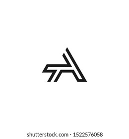 Simple Elegant Initial Letter Type AT TA Logo Sign Symbol Icon