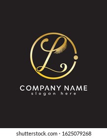 Simple Elegant Initial Letter Type L Lash Logo Sign Symbol Icon