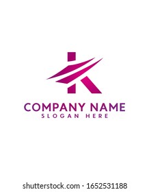Simple Elegant Initial Letter Type K Logo Sign Symbol Icon