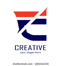 Simple Elegant Initial Letter Type E Logo Sign Symbol Icon. Initial Monogram Logo.