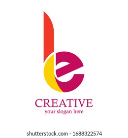 Simple Elegant Initial Letter Type BE or LE Logo Sign Symbol Icon. Initial Monogram Logo.