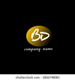 Simple Elegant Initial Letter Type BD Logo Sign Symbol Icon. linear creative monogram for business and company.