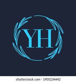 Simple Elegant Initial Letter Type YH Logo Sign Symbol Icon, Logo Design Template