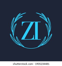 Simple Elegant Initial Letter Type ZI Logo Sign Symbol Icon, Logo Design Template