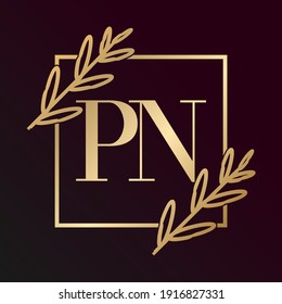 Simple Elegant Initial Letter Type PN Logo Sign Symbol Icon, Logo Design Template