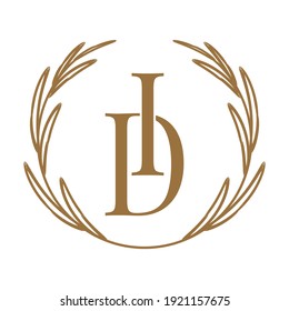 Simple Elegant Initial Letter Type DI Logo Sign Symbol Icon, Logo Design Template