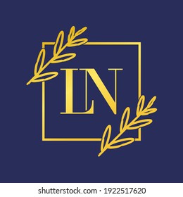 Simple Elegant Initial Letter Type LN Logo Sign Symbol Icon, Logo Design Template