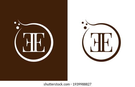 Simple Elegant Initial Letter Type EE Logo Sign Symbol Icon, Usable for Business and Branding Logos. Flat Vector Logo Design Ideas Template Element. Eps10 Vector