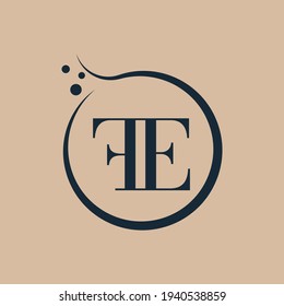 Simple Elegant Initial Letter Type FE Logo ymbol Icon, . Flat Vector Logo Design Ideas Template Element. Eps10 Vector