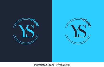 Simple Elegant Initial Letter Type YS Logo Sign Symbol Icon, Usable for Business and Branding Logos. Flat Vector Logo Design Ideas Template Element. Eps10 Vector